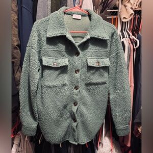 Pink Lily Sherpa Shirt/Jacket XS